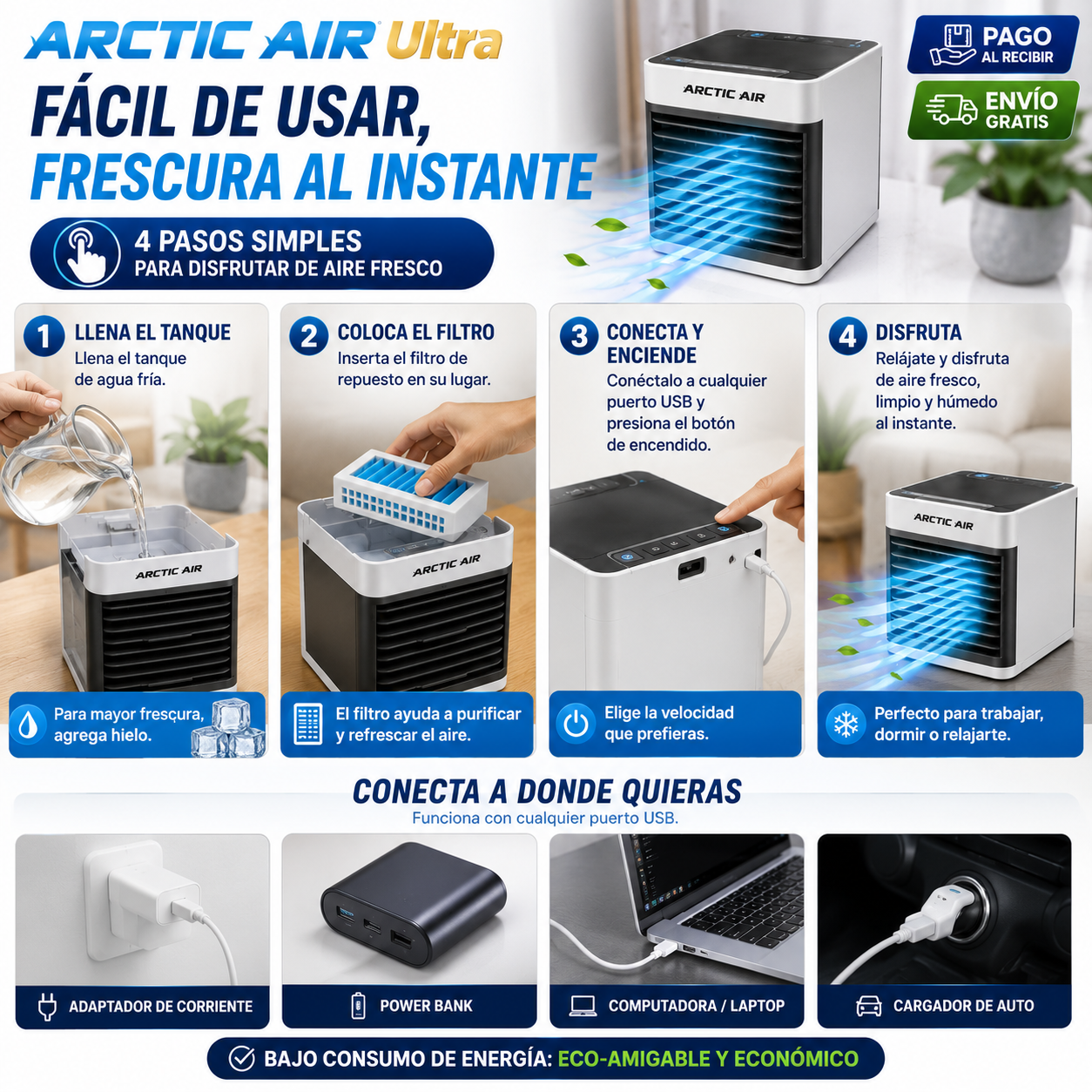Arctic Air Enfriador de aire ultra evaporativo
