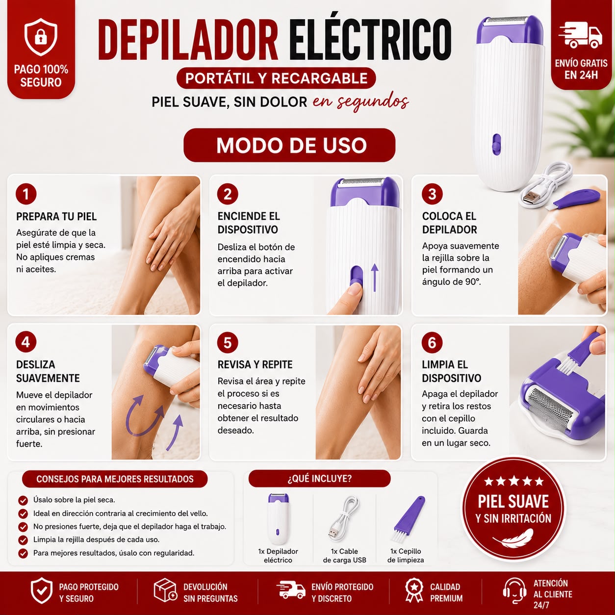 Depiladora eléctrica